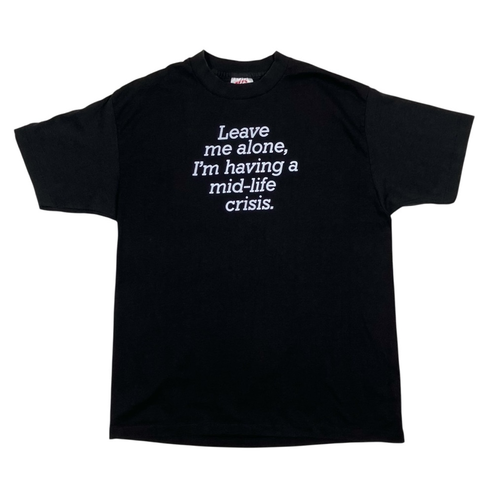 Vintage 80s Funny Humorous Mid-Life Crisis Single Stitch T Shirt USA Made Size L